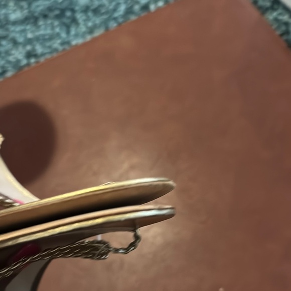 Michael Kors Leather Gold Heel Sandals - Picture 11 of 11